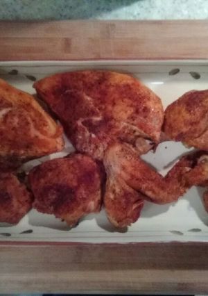 A picture of Three ingredient oven roasted chicken.