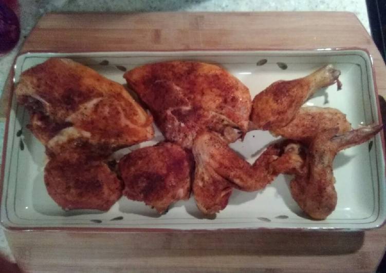 Three ingredient oven roasted chicken