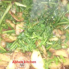 A picture of Soa-aloo ki sabzi.
