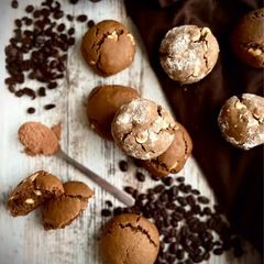 A picture of Coffee and Cocoa Cookies (with White Chocolate Chips).