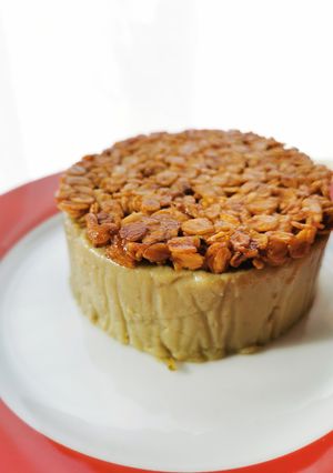 Une photo de Flan retourné à l'avocat