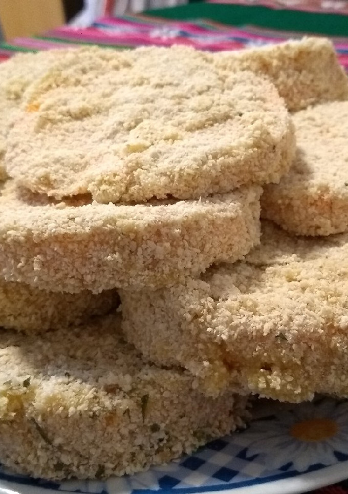Una foto de Milanesas de calabaza