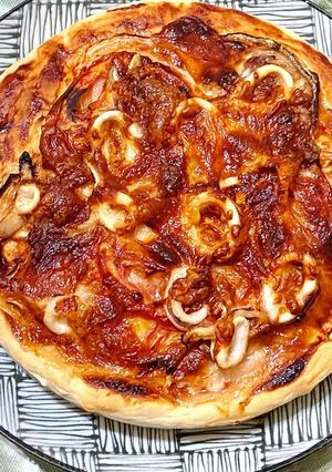 氣炸鍋烤牛肉海鮮pizza 的食譜成品照片