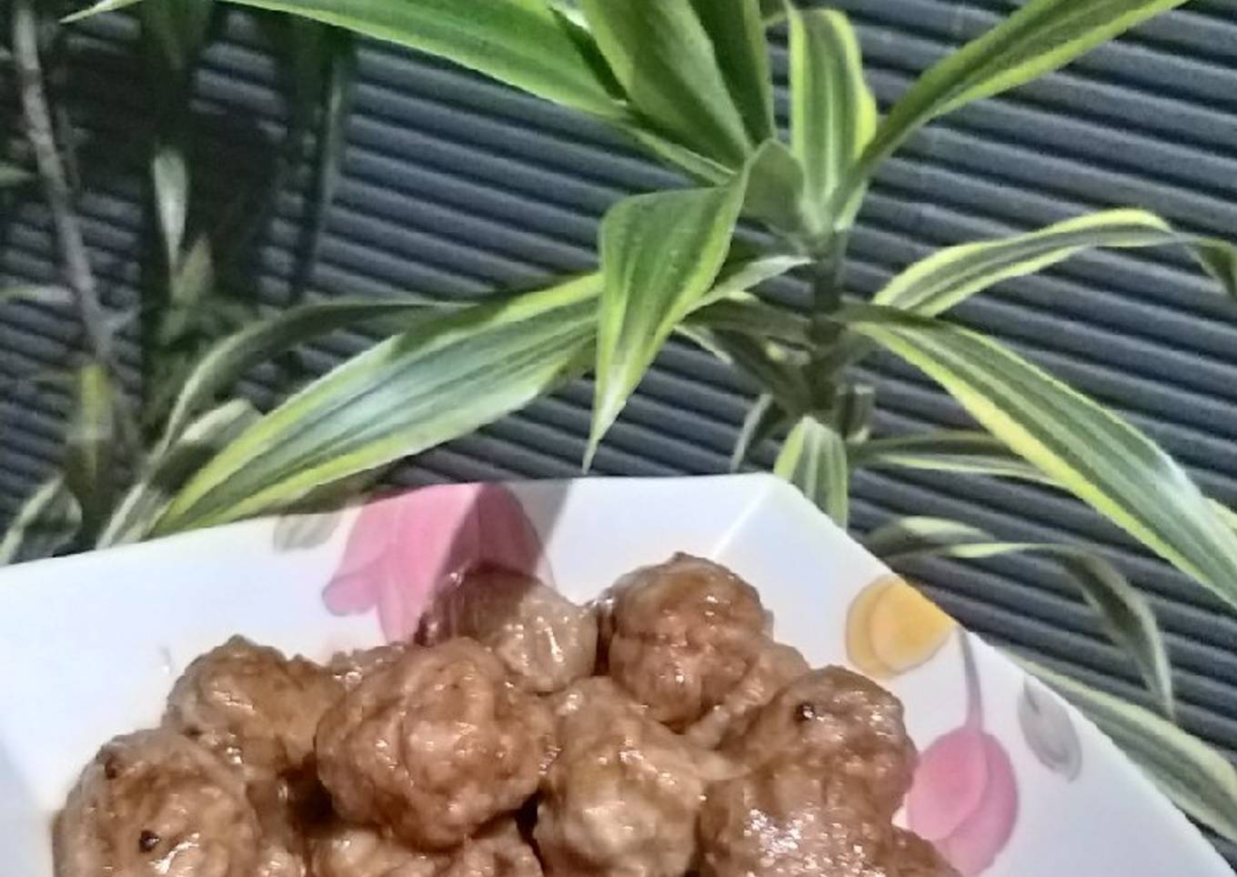 Baso daging sapi tempe lada hitam