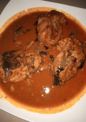 A picture of Ini Yinko fufuru (Fresh fish soup).