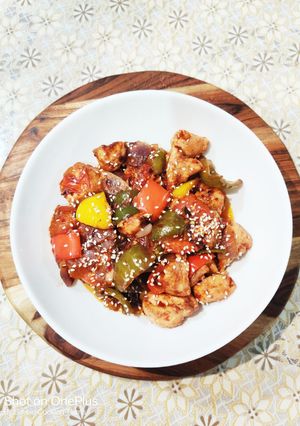 A picture of Stir Fry Pepper Chicken.