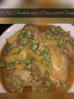 Gambar Stir Fry Chicken & Peas with Ginger 🍗