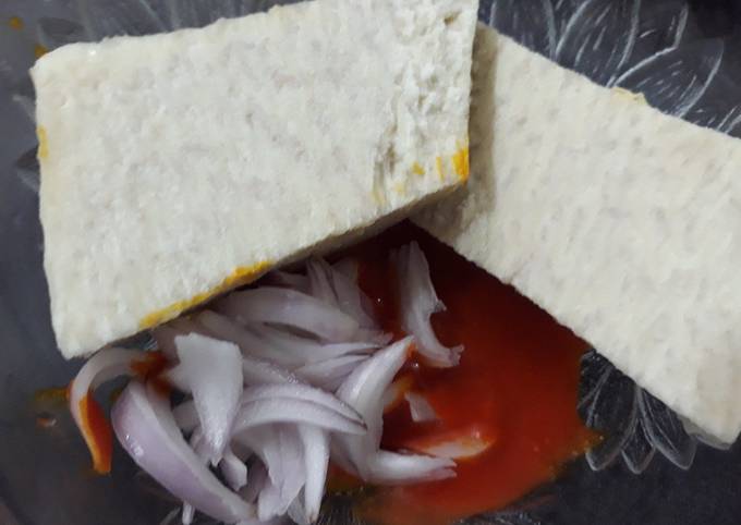 Step-by-Step Guide to Prepare Award-winning Boiled yam with red oil and onion