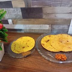 A picture of Whole wheat pav bhaji khakra.