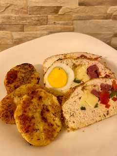 Una foto de Pan de pollo relleno
