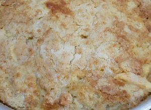 Una foto de Torta de manzana sin batir