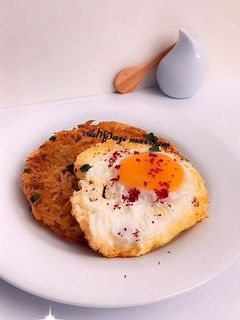 عکسی از دستور هش براون(صبحانه آمریکایی)🥔🍳