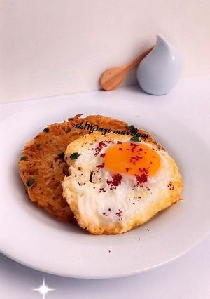 عکسی از دستور هش براون(صبحانه آمریکایی)🥔🍳