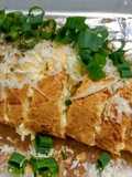 Baguete recheada com Creme de Queijo e Alho