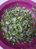 Kerabu daun selom