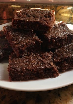 Una foto de Brownie s/leche ni huevo