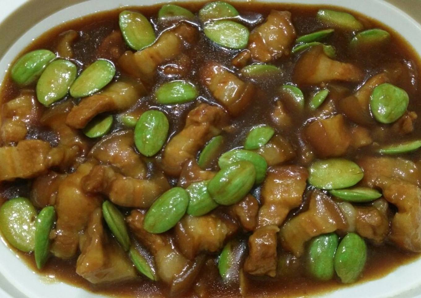 Samcan kecap masak petai