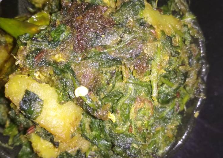 Recipe of Ultimate Spinach and mix vegetable stir fry