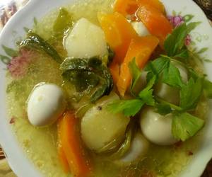 Resep Mudah Sop telur puyuh Enak Sempurna