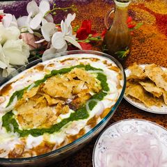 Mix plate (chaat) A picture of Mix plate (chaat).
