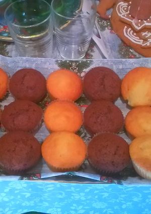 Mascarponéval töltött vaníliás és kakaós muffin recept fotója