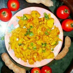 Aalu Gobhi in Pressure Cooker A picture of Aalu Gobhi in Pressure Cooker.