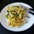 Tagliatelle con capesante e zucchini (pasta scallop & zucchini)
