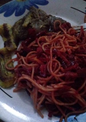 Una foto de Pasta Red Velvet