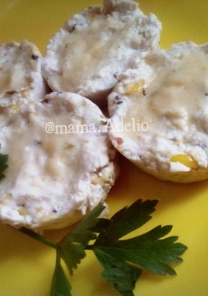 Foto resep TAHU TELUR TOPPING KEJU camilan MPASI 9m+