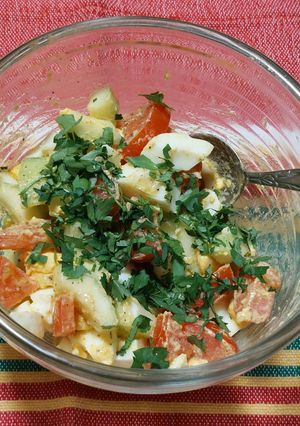 Una foto de Ensalada de huevo muy light