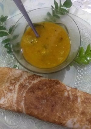 A picture of Masala Dosa sambhar.