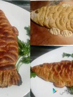 صورة لوصفة سمكة الخبز المحشي