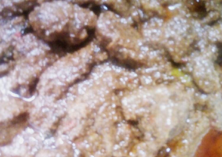 Rendang daging sapi pedesna dikit