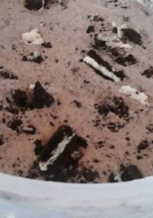 Una foto de Helado de crema cookie
