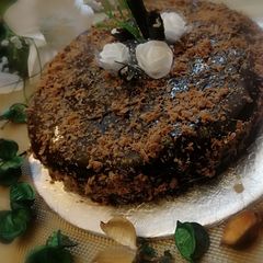 A picture of Chocolate ganache cake.