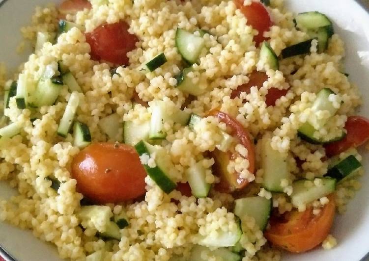 Ensalada de mijo, tomate y pepino