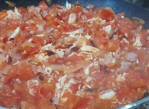 Una foto de Tinga de pollo y tocino