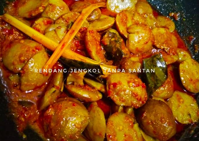 Rendang jengkol tanpa santan