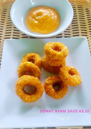 Foto resep Donat ayam saus keju