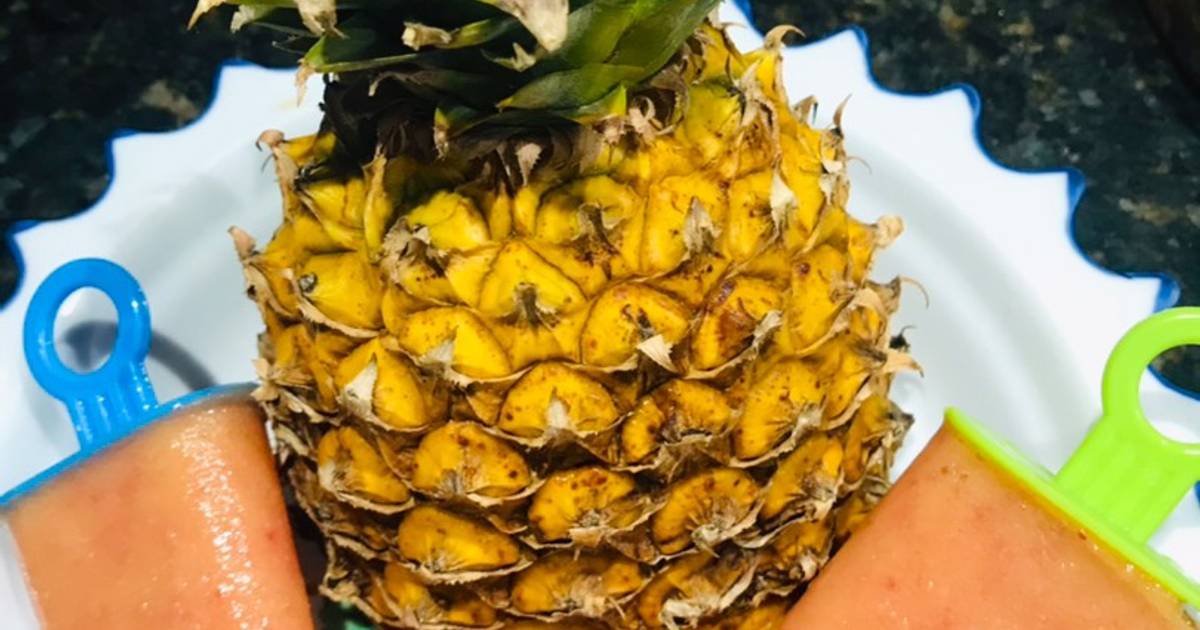 Heladitos de piña y duraznos light 🍑🍍♥️ Receta de Verónica ️- Cookpad