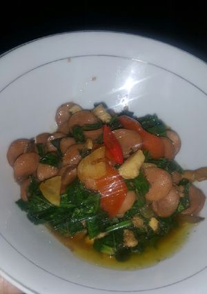Foto resep Tumis sawi ayam sosis