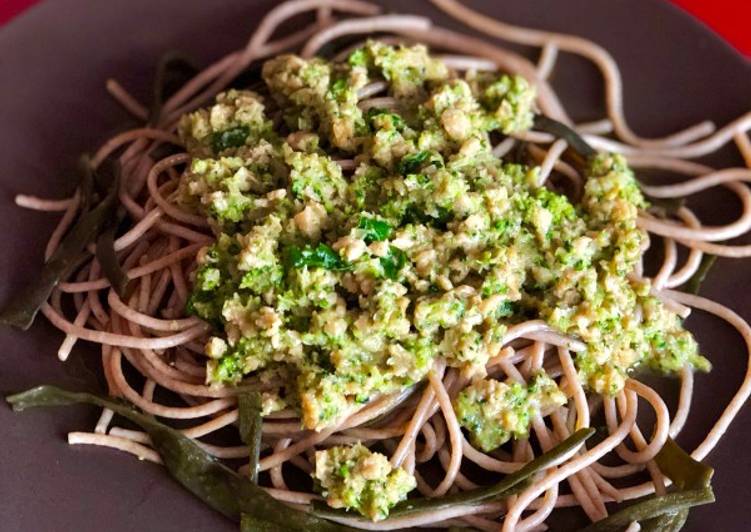 Espagueti de espelta y alga de mar vegano🌱vegetariana