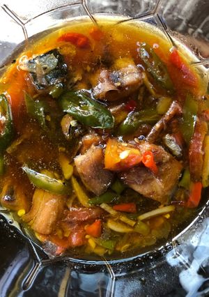 Foto resep Ikan asin tengiri asem manis