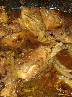 A picture of Wet fry marinated chicken.