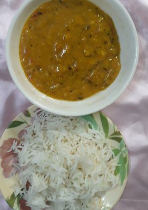 A picture of Dal chawal.