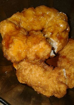Una foto de Buñuelos con miel de caña