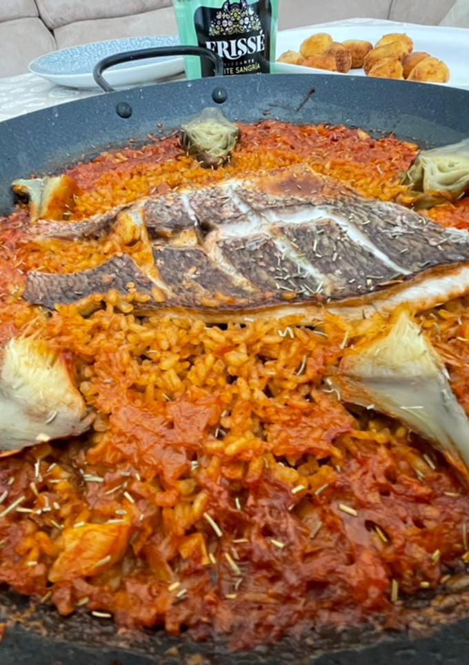 Una foto de Arroz con Pargo
