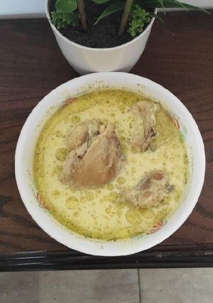 صورة لوصفة منسف جميد الكسيح مع لبنه مع الدجاج 😋😋 مكس