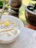 ลูกเดือยแปะก๊วยนมสด ใส่ฟองเต้าหู้Hot/iced milked with millet, ginkgo & tofu sheet