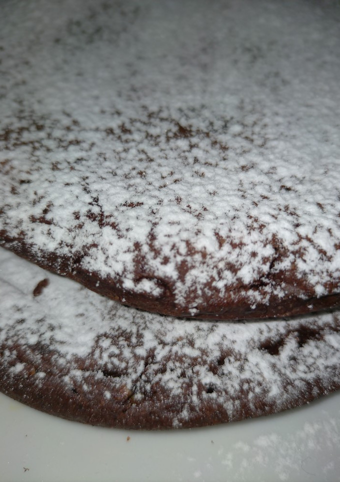 Una foto de Brownie de plátano a la sartén